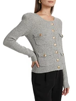 Ellison Rib-Knit Cardigan