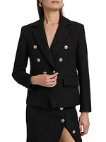 Eliza Fitted Tweed Blazer