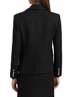 Eliza Fitted Tweed Blazer