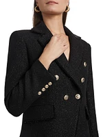 Eliza Fitted Tweed Blazer