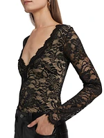 Alessia Lace V-Neck Bodysuit