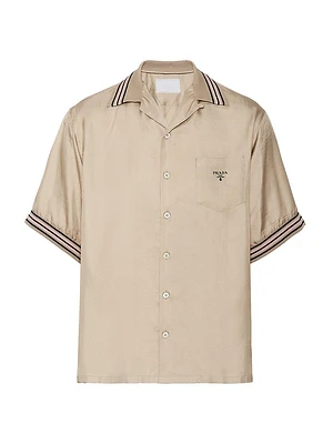 Short Sleeved Silk Twill Shirt