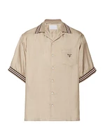 Short Sleeved Silk Twill Shirt