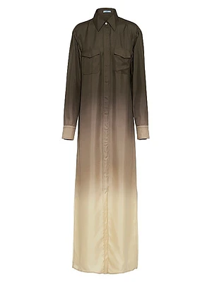 Long Silk Twill Dress