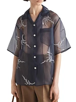 Embroidered Organza Shirt