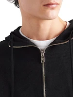 Cotton and Viscose Knit Hoodie