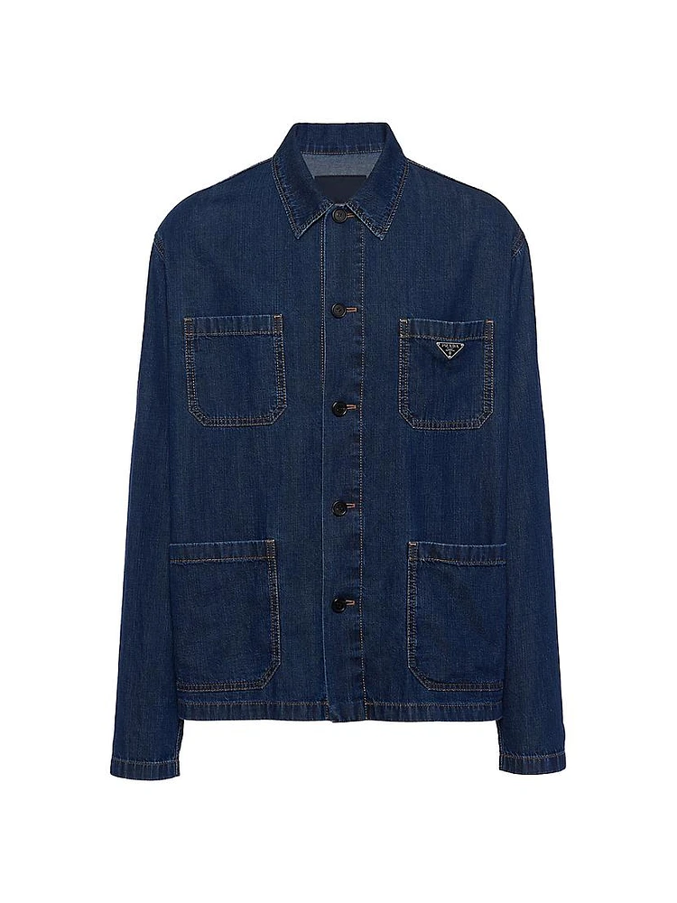 Light Denim Blouson Jacket