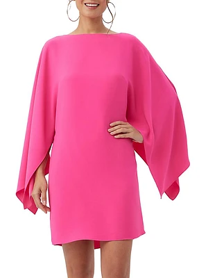 Daiquiri Cape-Sleeve Minidress