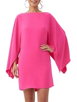 Daiquiri Cape-Sleeve Minidress