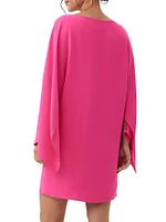 Daiquiri Cape-Sleeve Minidress