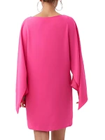 Daiquiri Cape-Sleeve Minidress