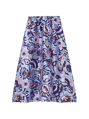 Mainline Autumn Paisley Midi Skirt