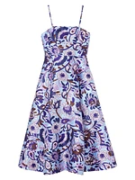 Anita Brocade Floral Midi-Dress