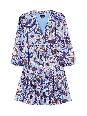 Autumn Paisley Twill Minidress