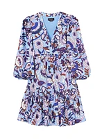 Autumn Paisley Twill Minidress