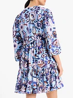 Autumn Paisley Twill Minidress