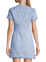 Raia Tweed Short-Sleeve Minidress