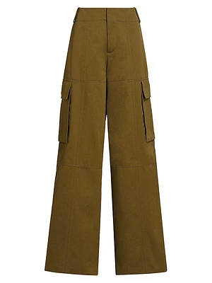 Hudson Cotton Wide-Leg Cargo Pants