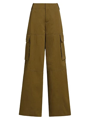 Hudson Cotton Wide-Leg Cargo Pants