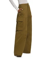 Hudson Cotton Wide-Leg Cargo Pants