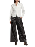 Jones Tie-Waist Wide-Leg Pants