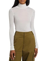 Jo Cotton-Blend Turtleneck Top