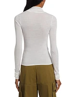 Jo Cotton-Blend Turtleneck Top