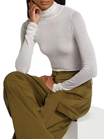 Jo Cotton-Blend Turtleneck Top