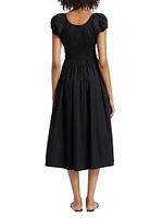 Quinn Cotton Smocked Midi-Dress