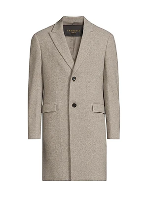 Sutton Herringbone Wool Coat