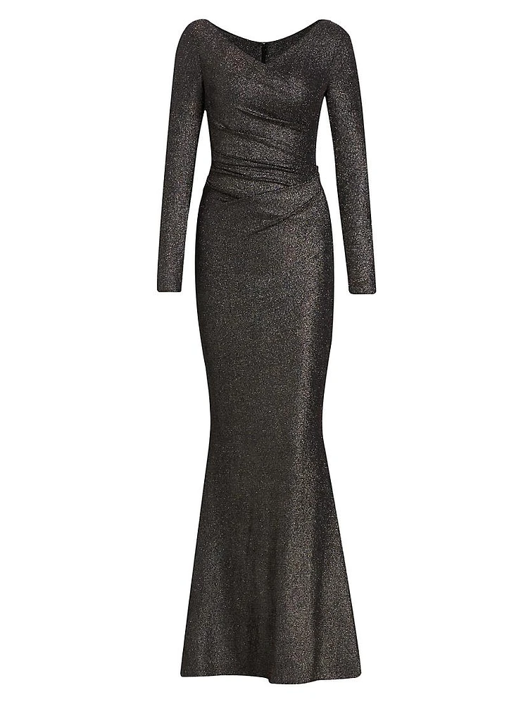 Metallic Jersey Body-Con Gown