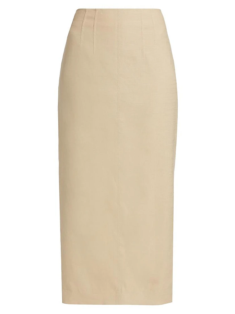 Kimpton Linen-Blend Pencil Skirt