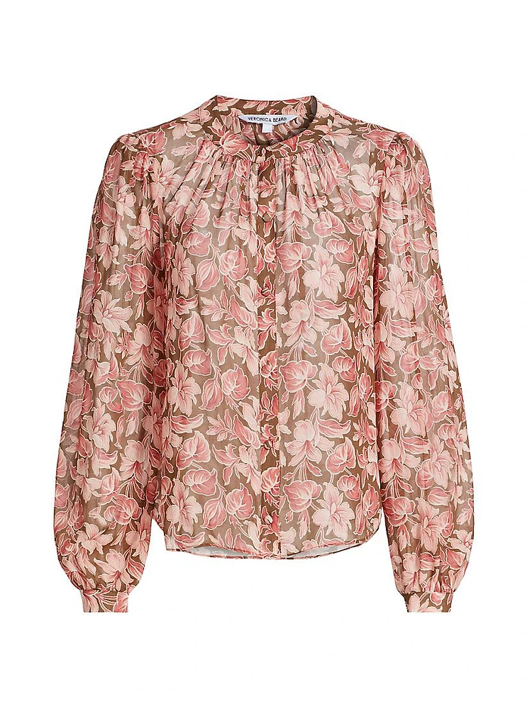 Ashlynn Floral Silk Blouse