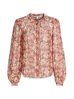 Ashlynn Floral Silk Blouse