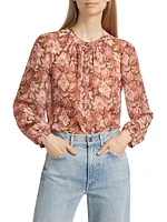 Ashlynn Floral Silk Blouse