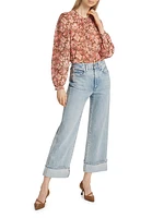 Ashlynn Floral Silk Blouse