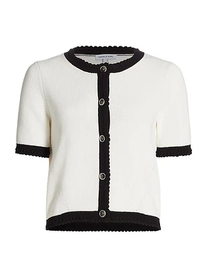 Neroli Cotton Short-Sleeve Cardigan