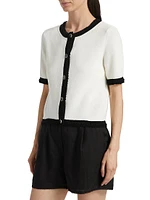 Neroli Cotton Short-Sleeve Cardigan