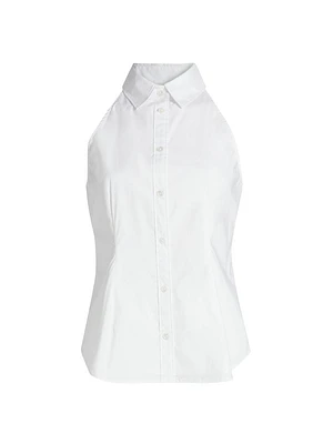 Harper Cotton-Blend Sleeveless Shirt