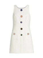 Randi Embellished Button Tweed Dress