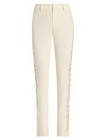 Kerry Paisley-Embroidered Pants