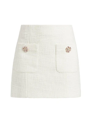 Randi Cotton Tweed Miniskirt