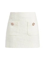 Randi Cotton Tweed Miniskirt