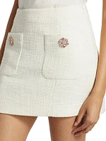 Randi Cotton Tweed Miniskirt