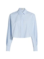 Renata Pinstripe Cropped Shirt