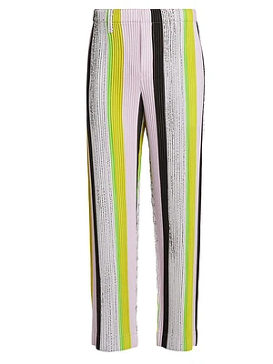 Striped Pleated Trousers