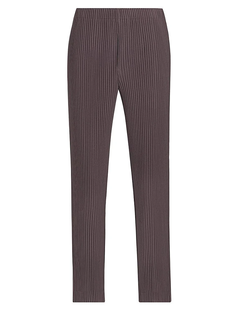 Pleated Straight-Fit Trousers