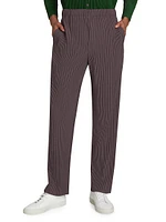 Pleated Straight-Fit Trousers