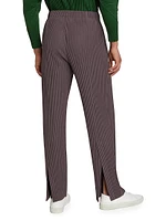 Pleated Straight-Fit Trousers