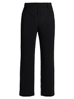 Basics Pleated Straight-Fit Pants